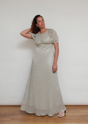 The Rupi gown, Vanessa Cocchiaro, formal wear, black tie, elegant, silver, long