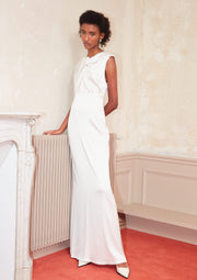 The Sarojini gown, Vanessa Cocchiaro, stretch, upcycled, ivory, white, wedding, bride, second wedding dress, engagement