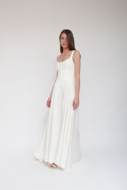 Vanessa Cocchiaro, robe blanche, teinture, crêpe, mariage, été, mariée, civile, fugue, fête, événement