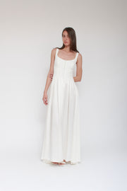 Vanessa Cocchiaro, robe blanche, teinture, crêpe, mariage, été, mariée, civile, fugue, fête, événement