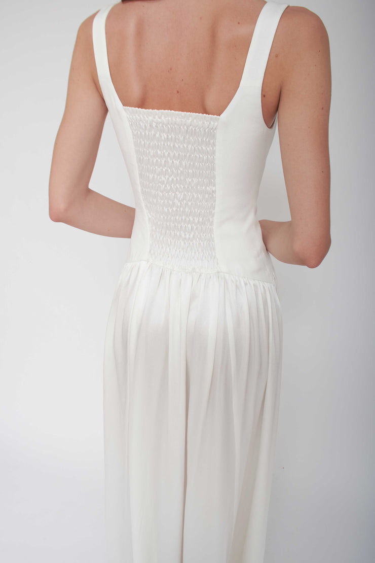 Vanessa Cocchiaro, robe blanche, teinture, crêpe, mariage, été, mariée, civile, fugue, fête, événement