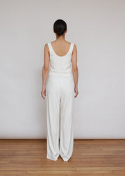 The Nico top, Vanessa Cocchiaro, cropped, white, tailored, separates, civil marriage, chic, simple  