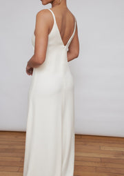 The Barbara dress, Vanessa Cocchiaro, slip dress, simple, off white, bridal summer look