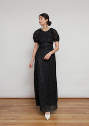 The Rupi gown, Vanessa Cocchiaro, formal wear, black tie, elegant, long, metallic