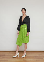 The Juana skirt, Vanessa Cocchiaro, midi, wrap, wedding guest, event, green