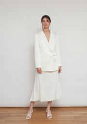 The Gadys blazer, Vanessa Cocchiaro, White, jacket, linen, chic, minimal, elegant, wedding, bride