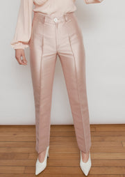 The Duanna Trousers, Vanessa Cocchiaro, pink, tailored, black tie, fitted