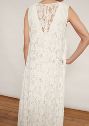 The Sappho dress, Vanessa Cocchiaro, summer bride, wedding, white dress, lace, cape, gown, elegant, simpl