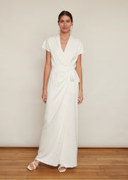 The Lady dress, Vanessa Cocchiaro, white, wrap, wedding gown simple, classis, elegant, affordable
