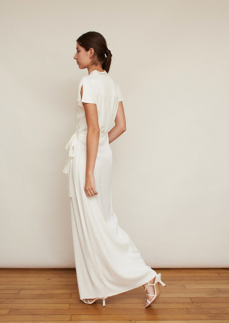 The Lady dress, Vanessa Cocchiaro, white, wrap, wedding gown simple, classis, elegant, affordable